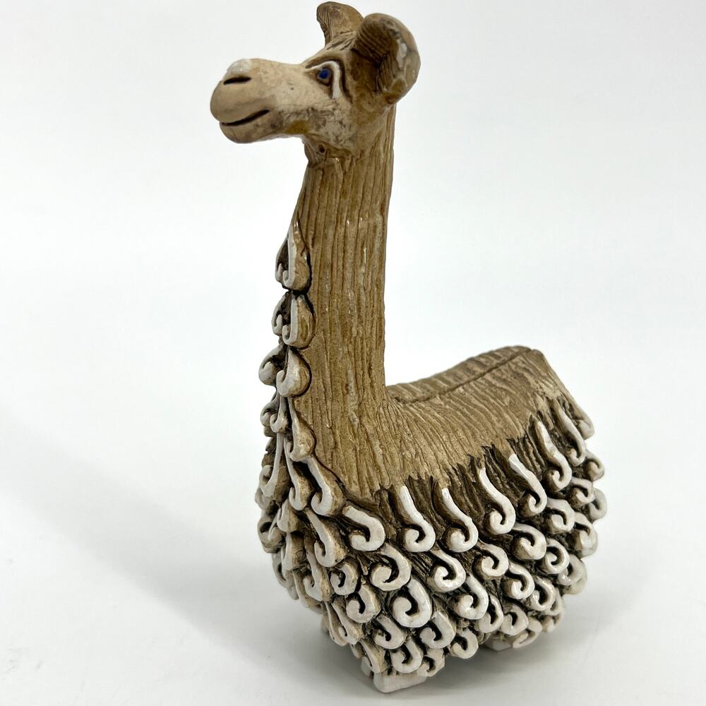 Artesania Rinconada Uruguay Pottery Llama Collectible Figure Retired **READ**